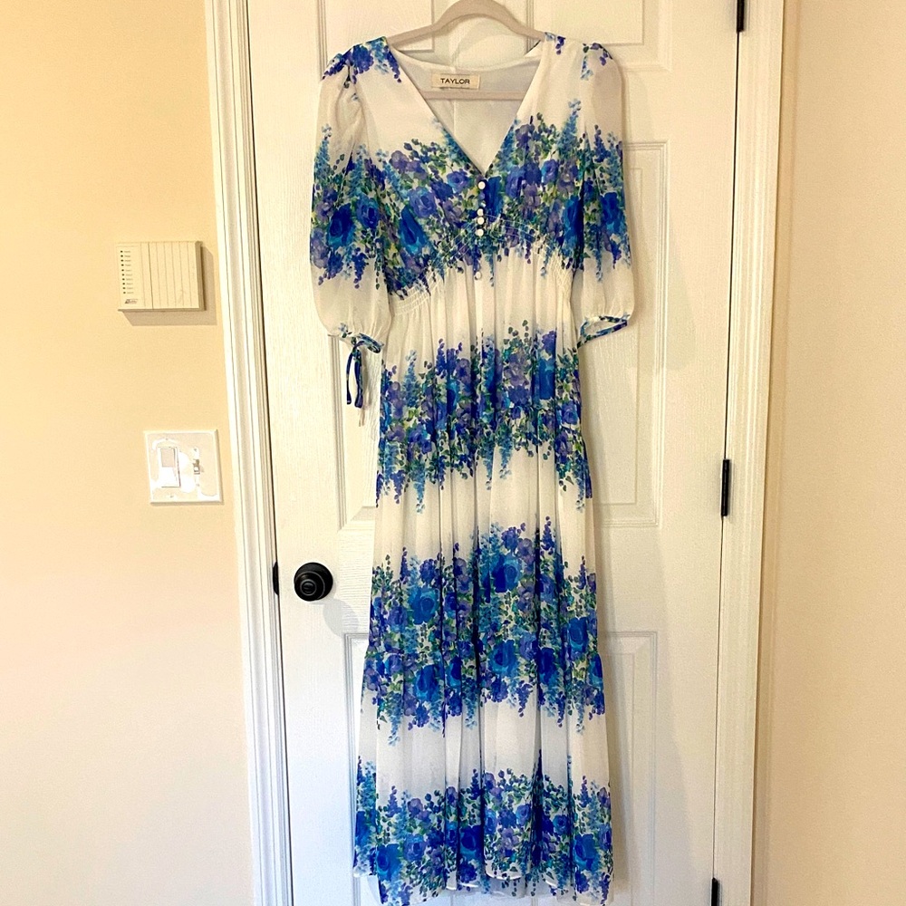 Taylor Floral Floor Length Dress